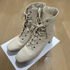 Heather レースアップショートブーツ　Lサイズ