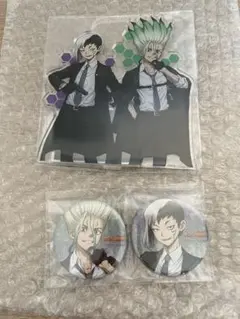 Dr.STONE 円盤特典アニメイトアクリル スタンド缶バッジ 千空ゲン