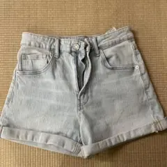 【ZARA】ハイライズデニムショートパンツ　EUR34 (xs〜sサイズ相当)