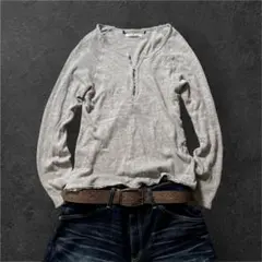 archive grunge vneck L/S y2k フックボタン 希少