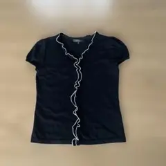 Reflect フリル付き黒半袖Tシャツ サイズ9のサムネイル