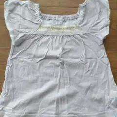 KUMIKYOKU 薄紫色 半袖トップス 80〜90cm 花刺繍