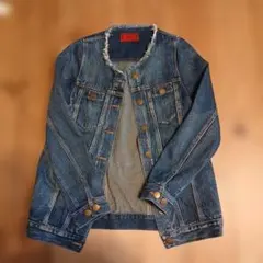 デニムジャケット フリンジ付き