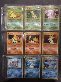 ポケモンカード 旧裏 neo プレミアムファイル 御三家 9枚セット neoプレミアムカードファイル(御三家9枚+ファイル) ポケモンカード旧裏