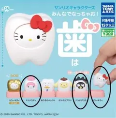 サンリオキャラクターズ　みんなでなっちゃお！　歯　3点セット