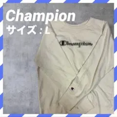Champion ロゴ スウェット L ホワイト チャンピオン トレーナー