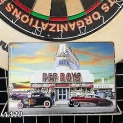ブリキ看板 AA10 インテリア アメリカ 雑貨 置物 絵 車 アートイラスト