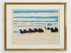 アンドレ・ブラジリエ「馬」 版画 直筆サイン　額装　美術品　アート　芸術　絵画 アンドレ・ブラジリエ「馬」 版画 直筆サイン 額装 美術品 アート 芸術