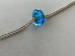 シルバートレースターコイズ　トロールビーズ　ガラスビーズ