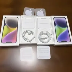 Apple iPhone 14 空箱2個セット 純正ケーブル付き