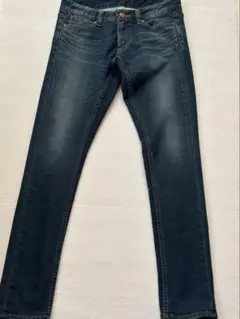 美脚スキニーデニムAZUL BY MOUSSY ストレッチ素材ダークブルー