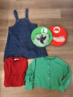 マリオ&ルイージなりきりセット帽子&髭セット