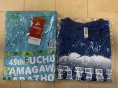 【未開封】福島シティーハーフ　府中多摩川マラソンTシャツセット（水色・青）M
