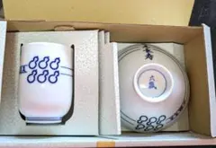 【レトロ】六瓢箪の湯のみと茶碗