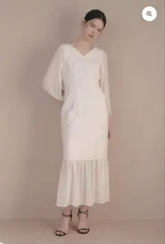 kaene ツイードシフォンドレス（タグ付き）