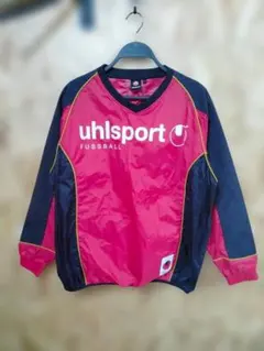 90s uhlsport ウールシュポルト ジャケット M 赤黒 レトロ 練習着のサムネイル