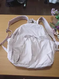 美品【GRL】ドロストリボンリュック・ピンク、軽量！のサムネイル