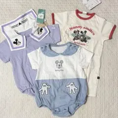 Disney ミッキー&ミニー ロンパースセット