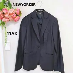 【訳あり】NEWYORKER テーラードジャケット チェック REDA 11号