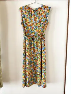 【70’s 80’s】ビンテージ花柄ワンピース