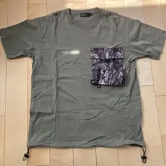クラフトスタンダードブティック 迷彩 ポケット Tシャツ 異素材 オリーブ M