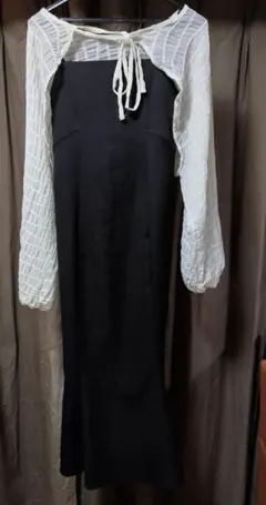 シアーカーディガンとワンピースセット