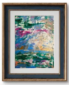 抽象風景油彩画