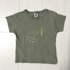 プチバトー Tシャツ くすみグリーン