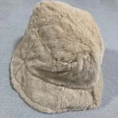 値下げ★昨年購入新品SHEIN淡いベージュ ファーバケットハット58センチ