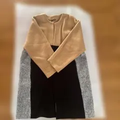 ZARA カーディガン カラーブロックロングコート