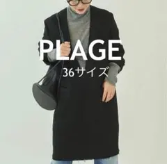 plage Vネックカットオフワンピース　36サイズ　ブラック