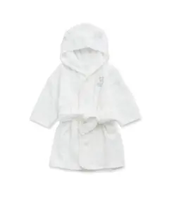 美品　ジェラートピケ　ベビー　タオルローブ　白