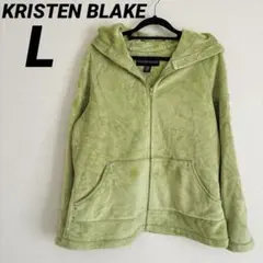 KRISTEN BLAKE フリースフード付きパーカー 【L】ライトグリーンのサムネイル