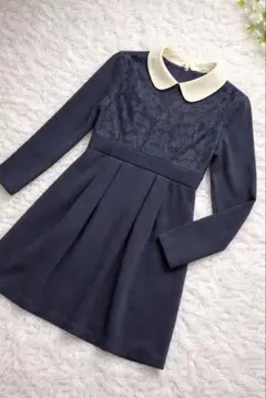 グリーンレーベル　キッズ　フォーマルワンピース　ネイビー　紺　115 受験