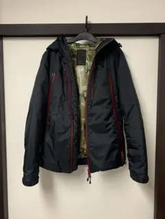 ナンガダウンジャケット ブラック カモフラージュ裏地　美品