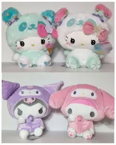 ハローキティ マイメロディ クロミ　BIGぬいぐるみ4個セット サンリオ