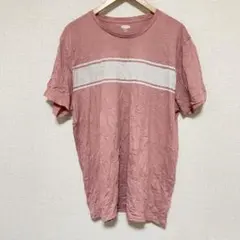 OLD NAVY 【XL】ピンク ストライプ Tシャツ