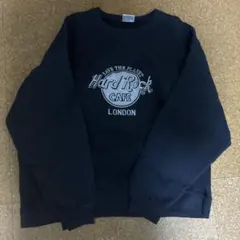 ハードロックカフェ　スウェット　紺色　銀刺繍のサムネイル