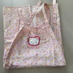 希少 美品 平成レトロ サンリオ ハローキティ 薔薇 エプロン 2000年