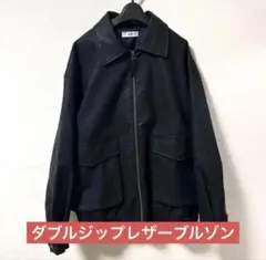 レザーブルゾン　ブラックのサムネイル
