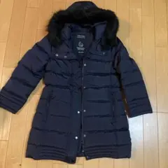 ZARA ザラ ダウンコート 128cm フーディ ファー ネイビー 美品