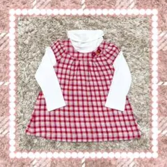 ファミリア 70 秋冬物ワンピース ベビー服 日本製 女の子 トップス スカート