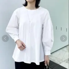 OPAQUE.CLIP サイド&スリーブ フハク切り替えカットソー ホワイト