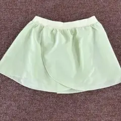 Sansha サンシャ　薄緑 フレアスカート　巻きスカート　110から120