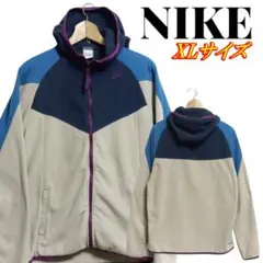 NIKE ナイキ スウッシュ刺繍 クレイジー フリース ジップパーカー XL