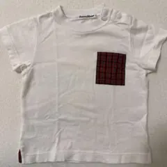 familiar ファミリア チェックポケットTシャツ 90