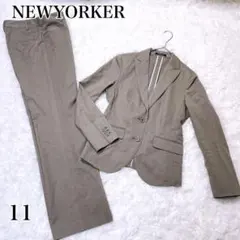 NewYorker パンツスーツ　セットアップ　キャメル　日本製　ビジネス　式典