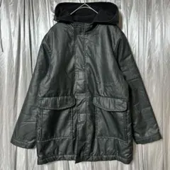 ミヌー 中綿コート フード付き 裏ボア 防寒アウター S〜M 相当 ブラック R