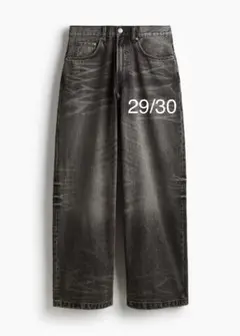 新品H&M スーパーバギーデニム(29/30)