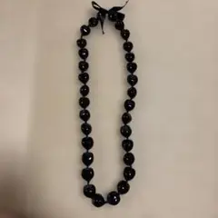 ♪ 新品　同様　ハワイ　フラダンス　ククイ　レイ　ブラック